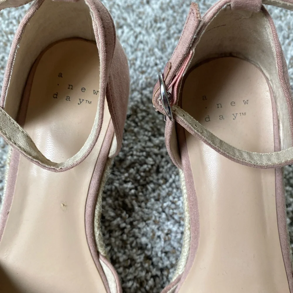 Pink Espadrille heels with Jute Soles - Picture 6 of 7